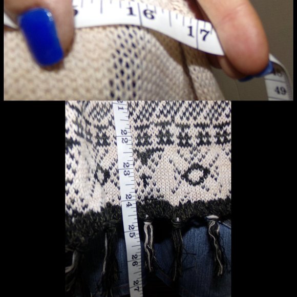 NWT! Fringe V-Neck Sweater {L3} - Picture 6 of 6